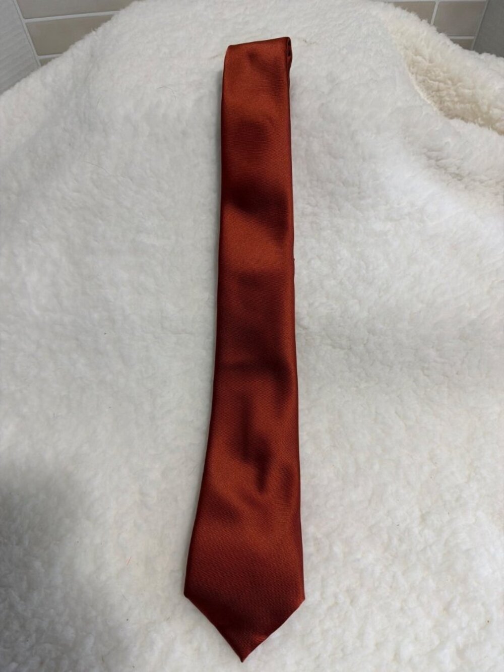 Brand Q Men’s Red Microfiber Necktie Italian Design Classic Dress Tie
